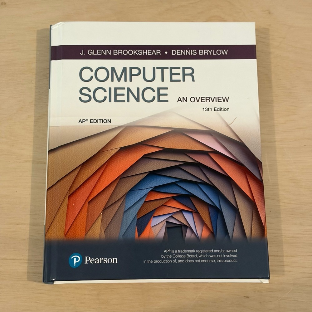 Pearson Computer Science An Overview 13th Edition AP Edition Hardcover Textbook